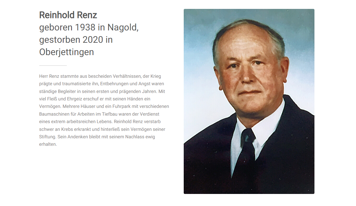 Webseite der Friedrich-Reinhold-Renz-Stiftung